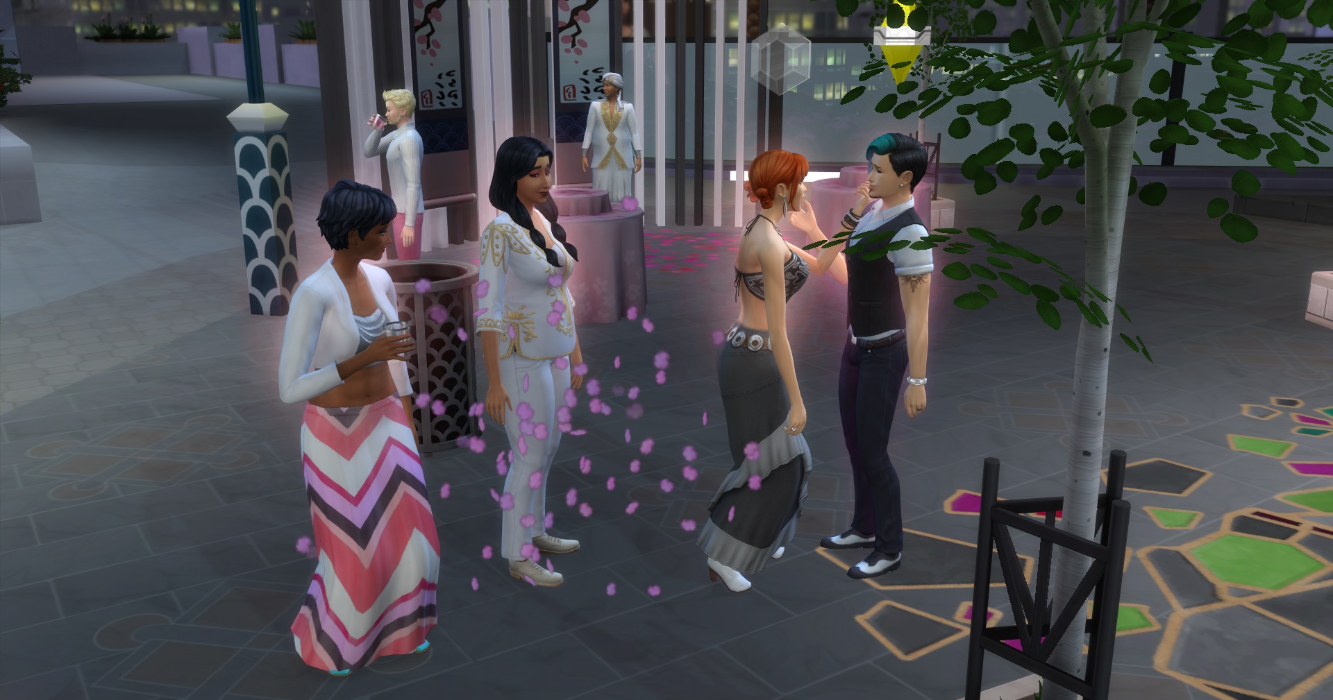 Gus and Angela exchanging vows