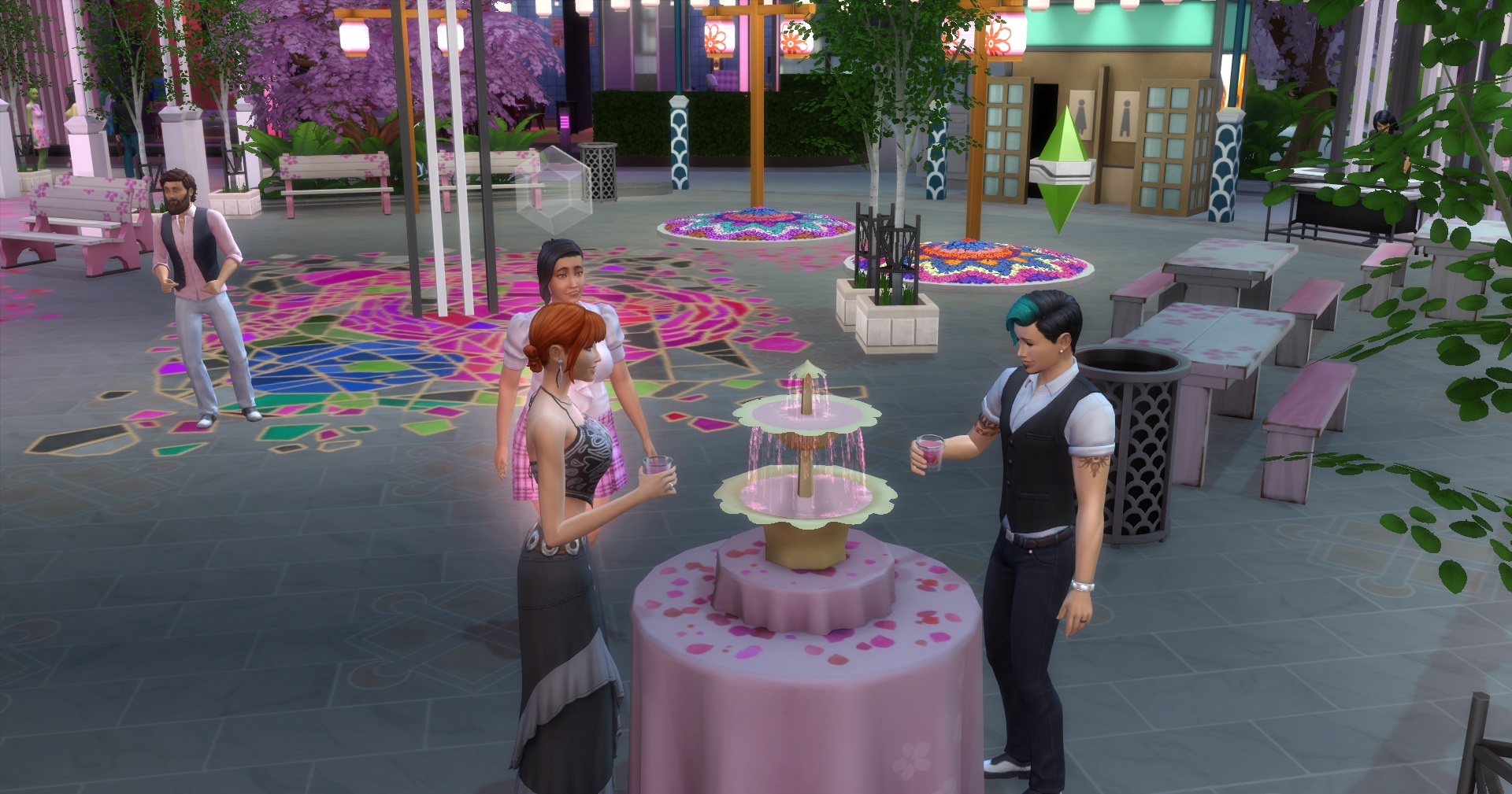 Gus and Angela trying the flirty juice